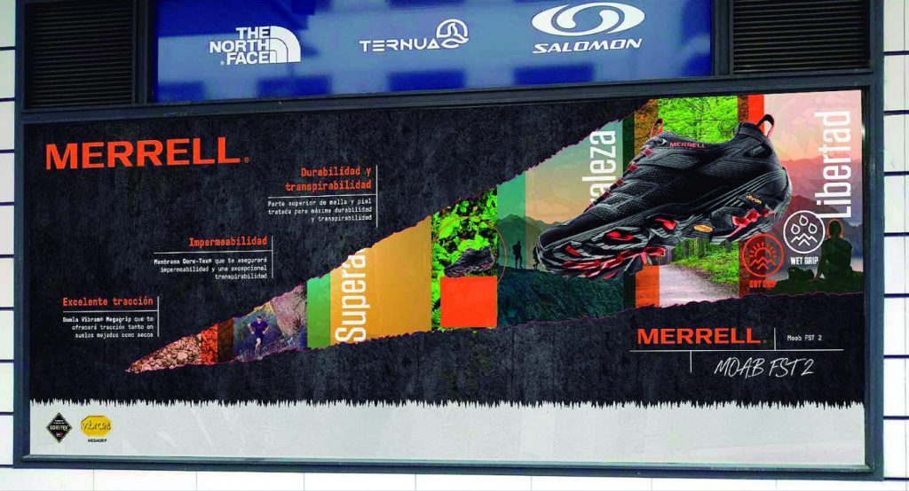 Diseño de escaparates para empresa deportiva