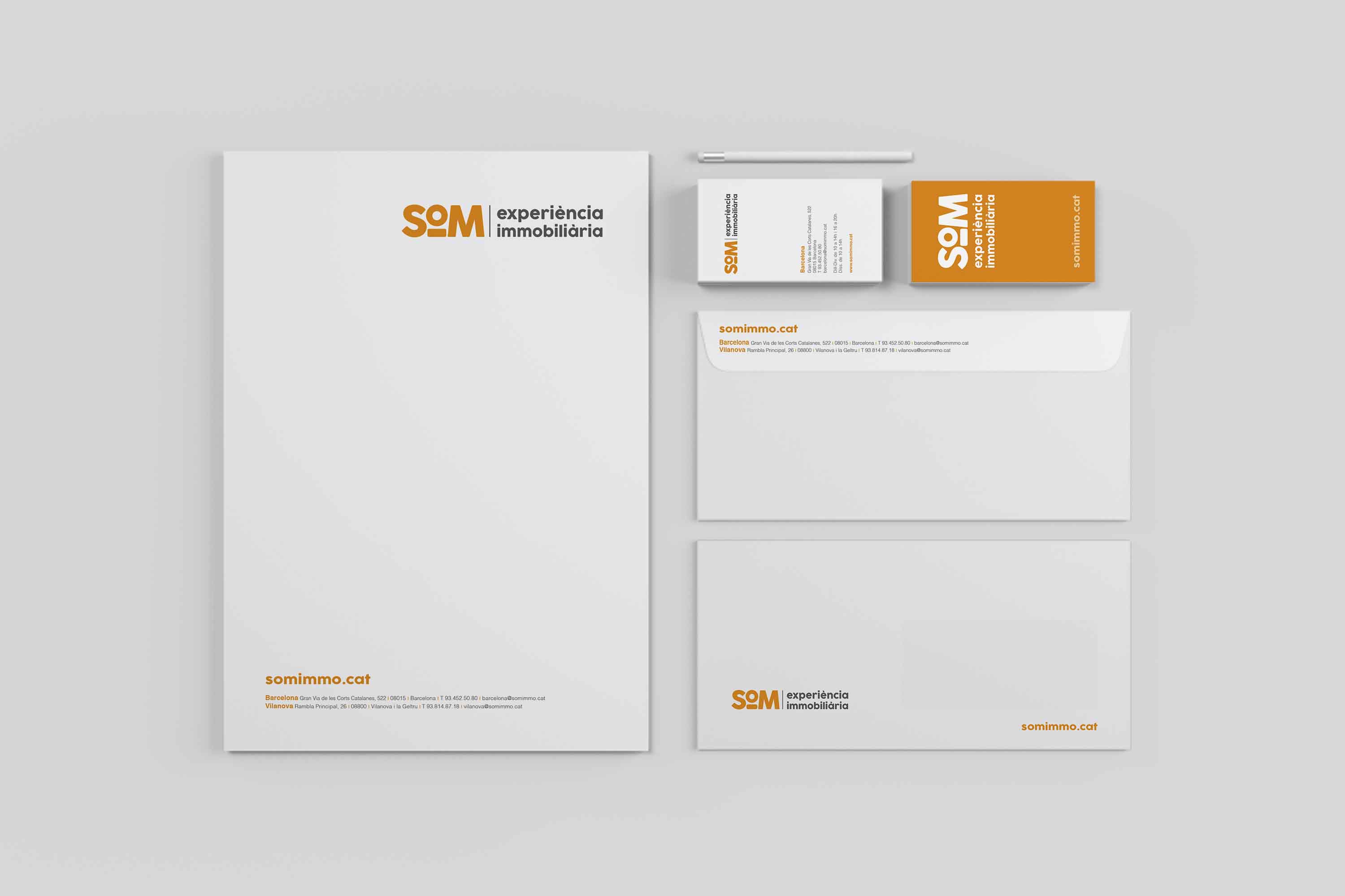 Diseño de papelería para inmobiliaria
