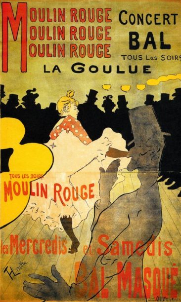 Cartel publicitario Moulin rouge