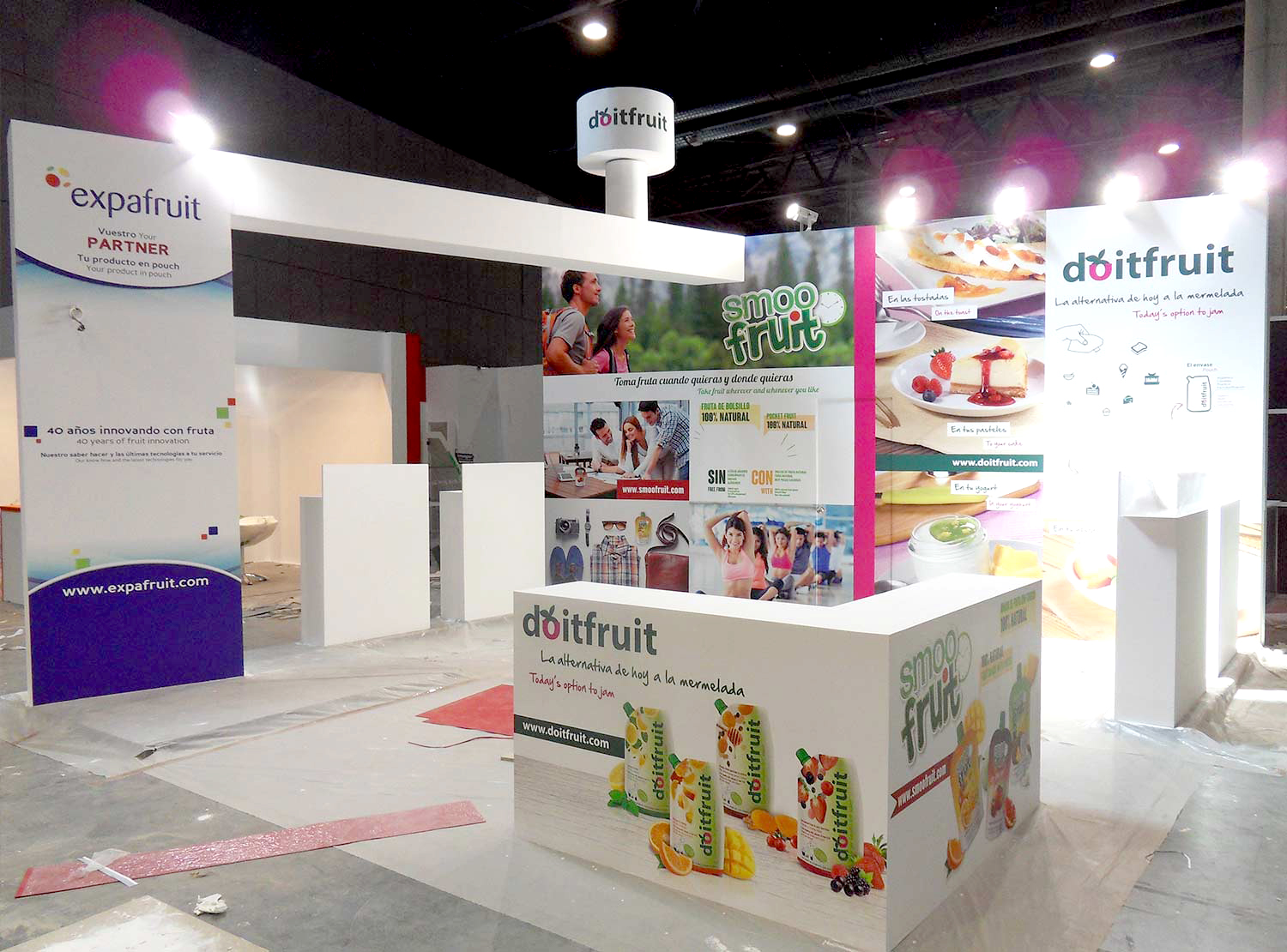 Stand diseñado para feria del sector alimentario.