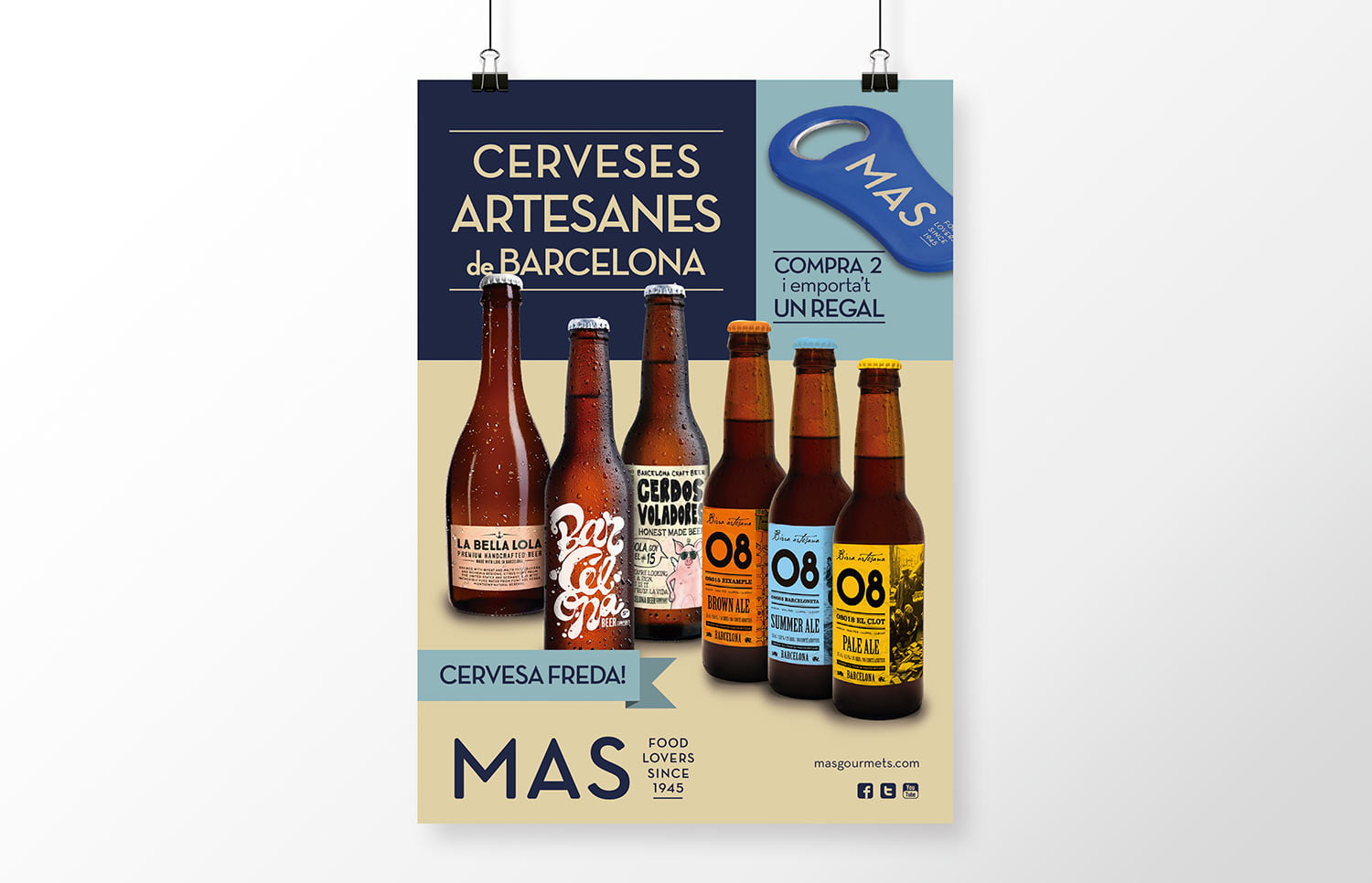Creación de cartel en Barcelona para cervezas artesanales